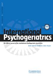 International Psychogeriatrics Volume 19 - Issue 5 -