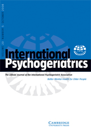 International Psychogeriatrics Volume 20 - Issue 5 -