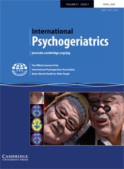 International Psychogeriatrics Volume 21 - Issue 2 -