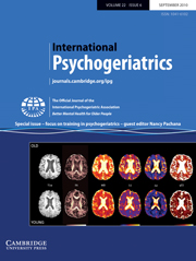 International Psychogeriatrics Volume 22 - Special Issue6 -  Focus on training in psychogeriatrics