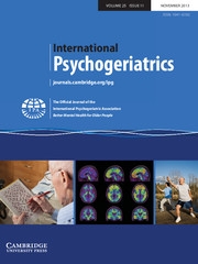 International Psychogeriatrics Volume 25 - Issue 11 -