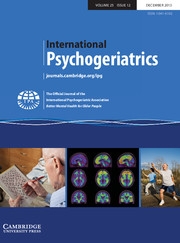 International Psychogeriatrics Volume 25 - Issue 12 -