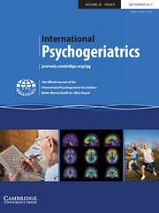 International Psychogeriatrics Volume 25 - Issue 9 -