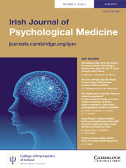 Irish Journal of Psychological Medicine Volume 31 - Issue 2 -