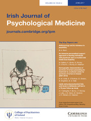 Irish Journal of Psychological Medicine Volume 34 - Issue 2 -