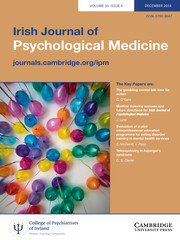 Irish Journal of Psychological Medicine Volume 35 - Issue 4 -