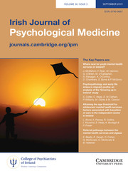 Irish Journal of Psychological Medicine Volume 36 - Issue 3 -