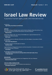 Israel Law Review Volume 49 - Issue 3 -