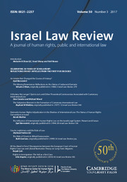 Israel Law Review Volume 50 - Issue 3 -