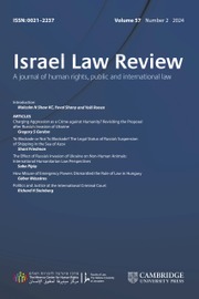 Israel Law Review Volume 57 - Issue 2 -