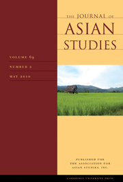 The Journal of Asian Studies Volume 69 - Issue 2 -