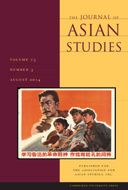 The Journal of Asian Studies Volume 73 - Issue 3 -