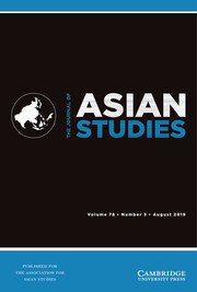 The Journal of Asian Studies Volume 78 - Issue 3 -