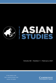 The Journal of Asian Studies Volume 80 - Issue 1 -