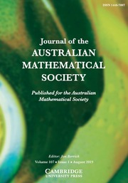 Journal of the Australian Mathematical Society Volume 107 - Issue 1 -