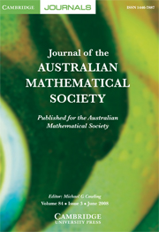 Journal of the Australian Mathematical Society Volume 84 - Issue 3 -