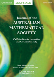 Journal of the Australian Mathematical Society Volume 85 - Issue 2 -