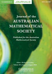 Journal of the Australian Mathematical Society Volume 89 - Issue 1 -