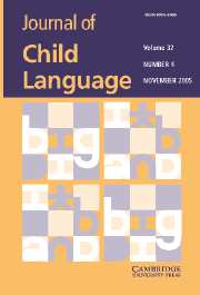 Journal of Child Language Volume 32 - Issue 4 -