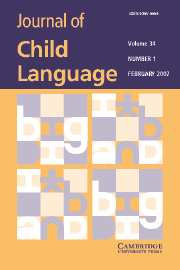 Journal of Child Language Volume 34 - Issue 1 -