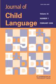 Journal of Child Language Volume 35 - Issue 1 -