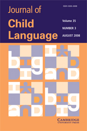 Journal of Child Language Volume 35 - Issue 3 -