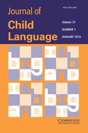 Journal of Child Language Volume 37 - Issue 1 -