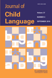 Journal of Child Language Volume 37 - Issue 4 -