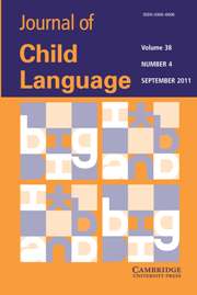 Journal of Child Language Volume 38 - Issue 4 -