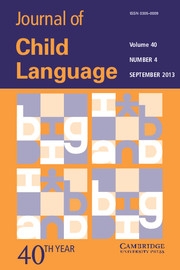 Journal of Child Language Volume 40 - Issue 4 -