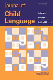 Journal of Child Language Volume 43 - Issue 6 -