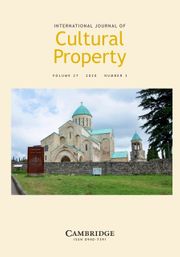 International Journal of Cultural Property Volume 27 - Issue 3 -