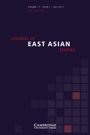 Journal of East Asian Studies Volume 17 - Issue 2 -