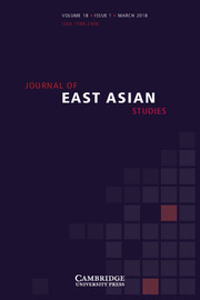 Journal of East Asian Studies Volume 18 - Issue 1 -