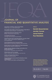 Journal of Financial and Quantitative Analysis Volume 55 - Issue 3 -