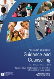 Journal of Psychologists and Counsellors in Schools Volume 23 - Issue 2 -  Wellbeing and the prevention of violence in young people