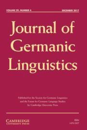 Journal of Germanic Linguistics Volume 29 - Issue 4 -