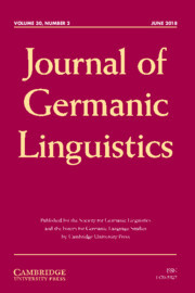 Journal of Germanic Linguistics Volume 30 - Issue 2 -