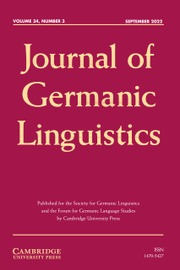 Journal of Germanic Linguistics Volume 34 - Issue 3 -