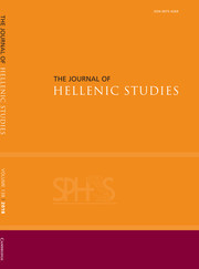 The Journal of Hellenic Studies Volume 138 - Issue  -