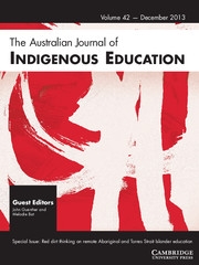 The Australian Journal of Indigenous Education Volume 42 - Issue 2 -  Red dirt thinking on remote Aboriginal and Torres Strait Islander education