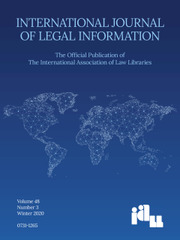 International Journal of Legal Information Volume 48 - Issue 3 -