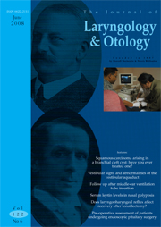 The Journal of Laryngology & Otology Volume 122 - Issue 6 -