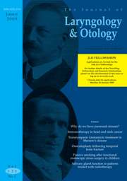 The Journal of Laryngology & Otology Volume 123 - Issue 1 -