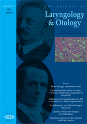 The Journal of Laryngology & Otology Volume 123 - Issue 5 -