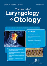 The Journal of Laryngology & Otology Volume 132 - Issue 7 -