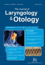 The Journal of Laryngology & Otology Volume 132 - Issue 8 -