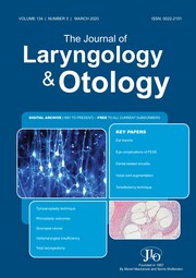 The Journal of Laryngology & Otology Volume 134 - Issue 3 -