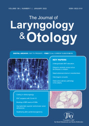 The Journal of Laryngology & Otology Volume 136 - Issue 1 -