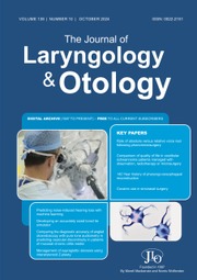 The Journal of Laryngology & Otology Volume 138 - Issue 10 -